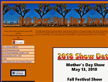 Tablet Screenshot of highdesertpinto.com